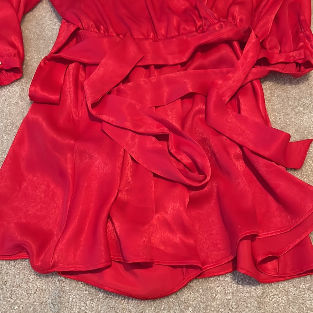 ZARA BLOGGERS FAVORITE SATIN EFFECT BOW JUMPSUIT - Picture 13 of 15